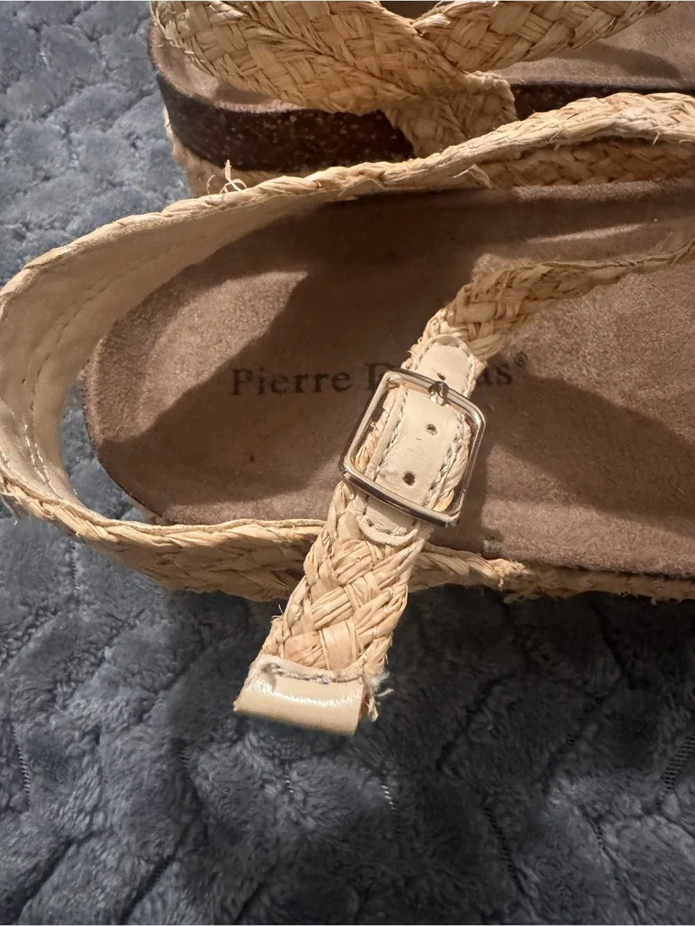 Pierre Dumas Natural Tan Braided Platform Sandals